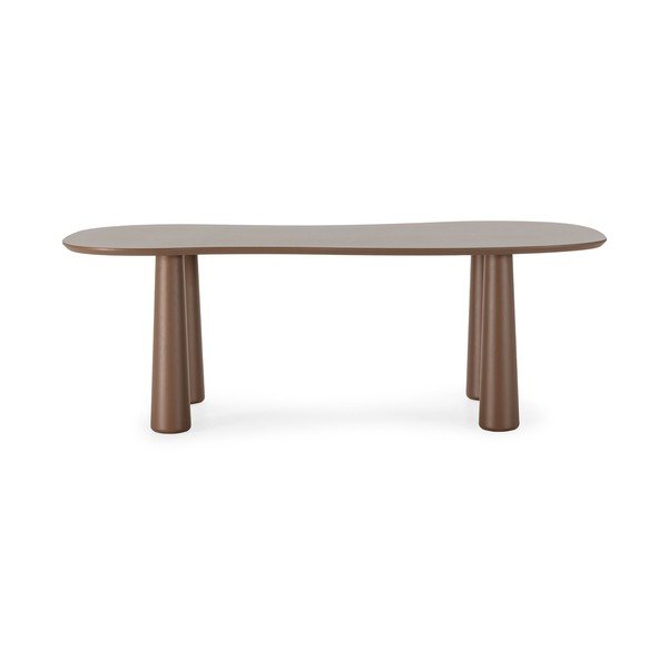 Brūns žurnālgaldiņš ar priedes masīvkoka galda virsmu 110x220 cm Nahia – MOME