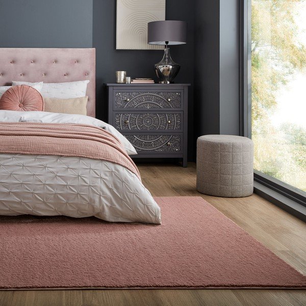 Rozā paklājs no pārstrādātas šķiedras 160x230 cm Sheen – Flair Rugs-image-1