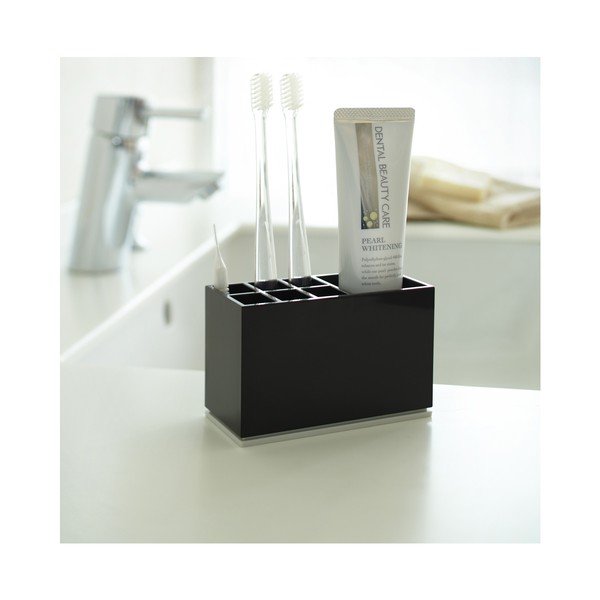Melns plastmasas zobu birstes statīvs Mist – YAMAZAKI-image-1