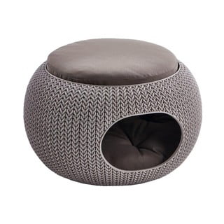 Brūna plastmasas kaķu gulta Curver Knit Home