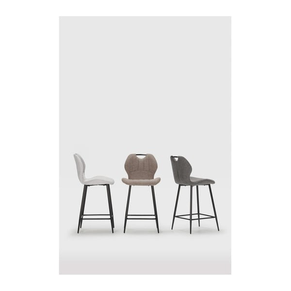 Pelēki bāra krēsli (2 gab.) (sēdekļa augstums 65 cm) Muli – Marckeric-image-1