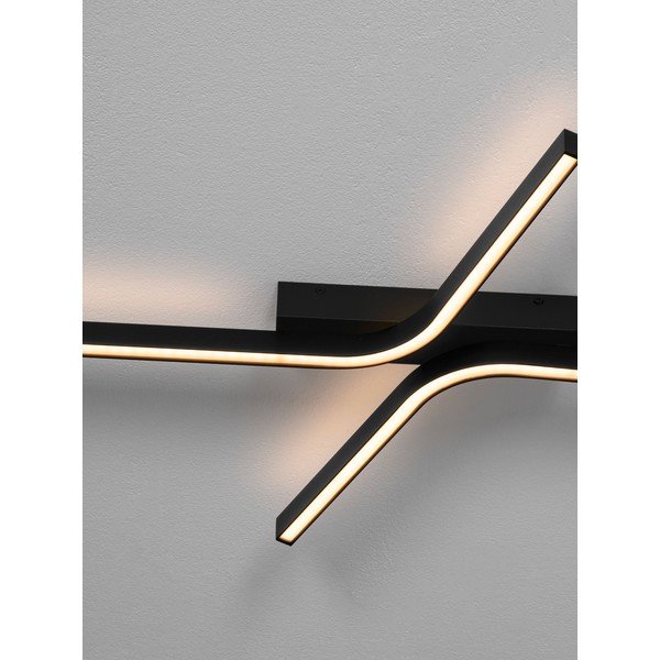 Matēti melna alumīnija LED griestu lampa ar regulējamu spilgtumu 50x100 cm Akro – Nova Luce-image-2