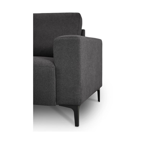 Antracīta pelēks stūra dīvāns no šenila auduma (ar kreiso stūri/L veida) Fabian – Scandic-image-4