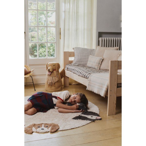 Bēšs tekstila bērnu rotaļlietu grozs 40x30x55 cm Luna – Lorena Canals-image-1