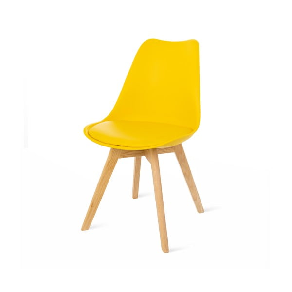 2 dzeltenu krēslu komplekts ar dižskābarža kājām Bonami Essentials Retro
