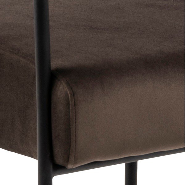 Tumši brūns samta krēsls Actona Cloe-image-3