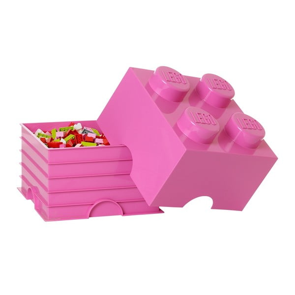 Rozā uzglabāšanas kastes kvadrātveida LEGO® Friends