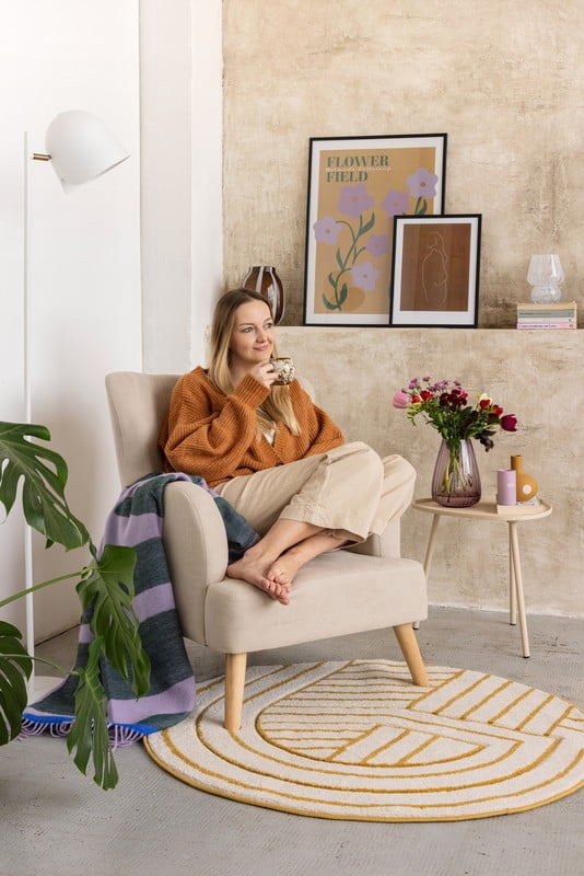 Iedvesma : Romantiskais stils, Dzīvojamā istaba, Dekorācijas, Tekstils