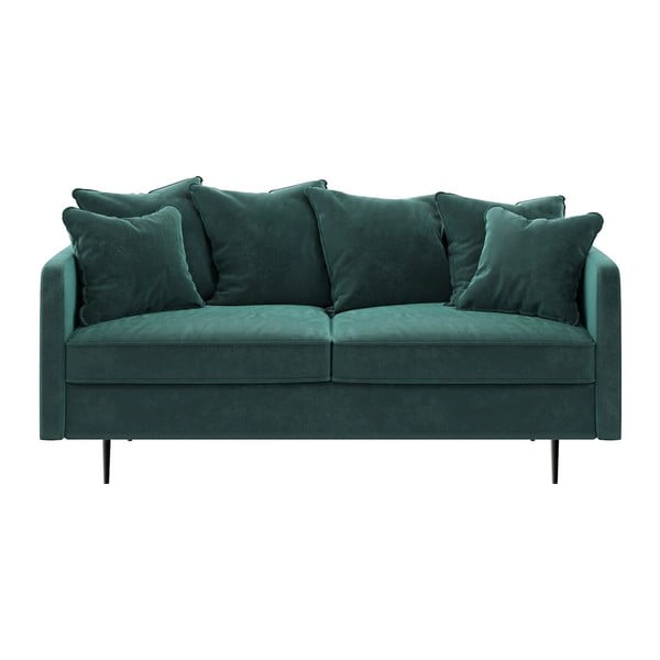 Tumši zaļš samta dīvāns Ghado Esme, 176 cm