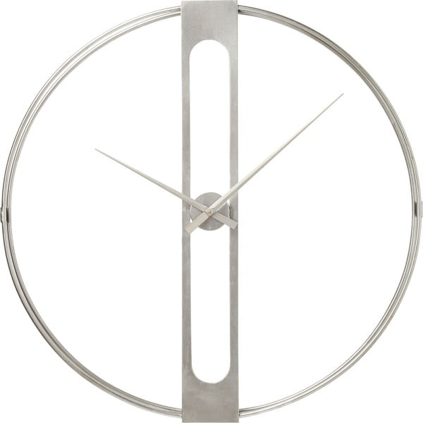 Kare Design Clip sienas pulkstenis sudraba krāsā, diametrs 60 cm