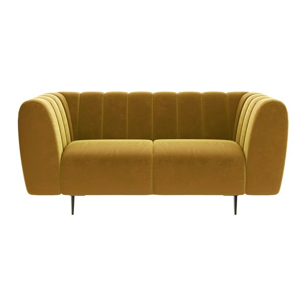 Medus dzeltens samta dīvāns Ghado Shel, 170 cm