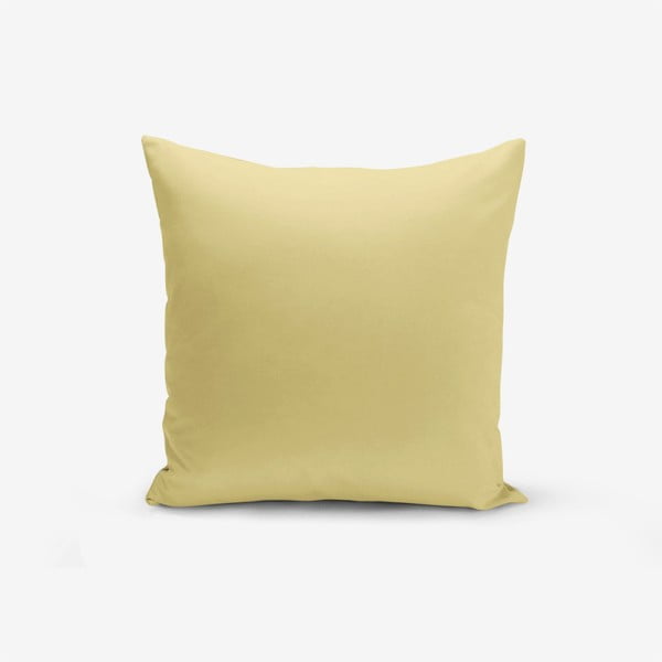 Sinepju dzeltena spilvendrāna Minimalist Cushion Covers Düz, 45 x 45 cm