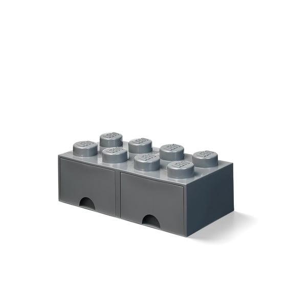 Bērnu tumši pelēka uzglabāšanas kaste ar 2 LEGO® atvilktnēm