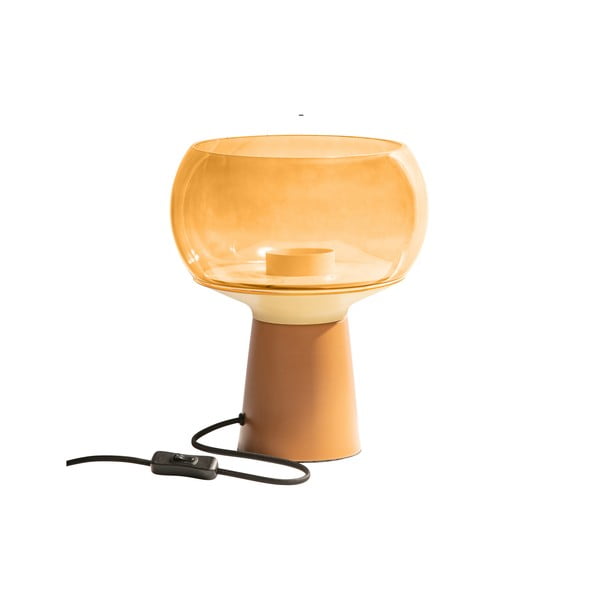 Oranža metāla galda lampa BePureHome, augstums 28 cm