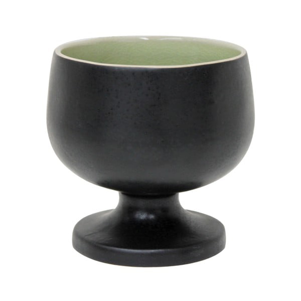 Gaiši zaļš ar melnu keramikas trauks uz kājiņas Costa Nova Riviera, 550 ml