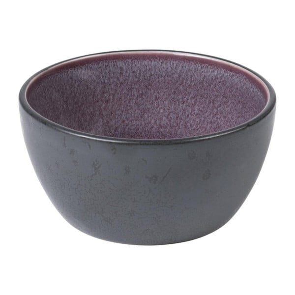 Melns keramikas trauks ar violetu iekšējo glazūru Bitz Mensa, diametrs 10 cm