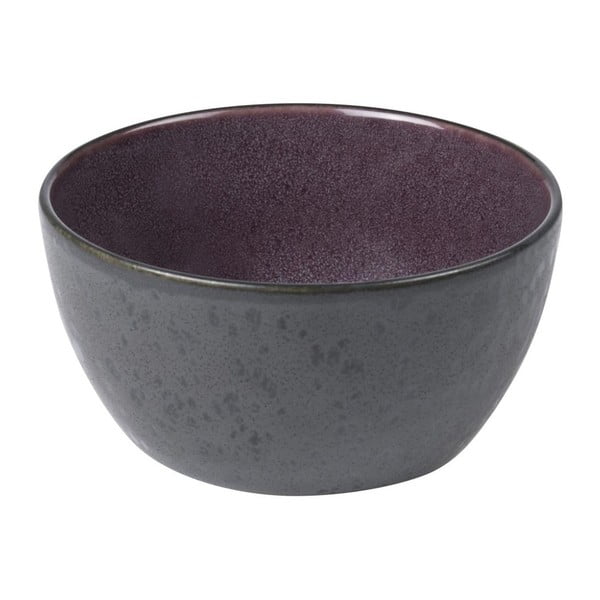 Melns keramikas trauks ar violetu iekšējo glazūru Bitz Mensa, diametrs 12 cm