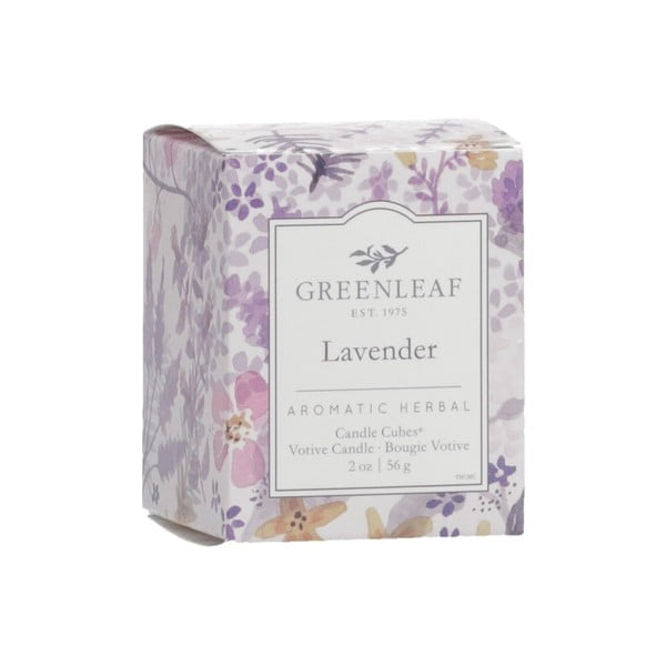 Svece ar lavandas aromātu Greenleaf Lavender, degšanas laiks 15 stundas