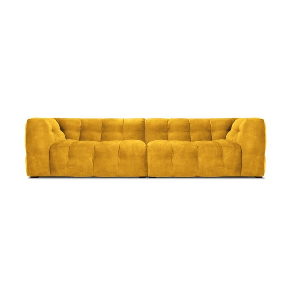 Dzeltens samta dīvāns Windsor & Co Sofas Vest, 280 cm