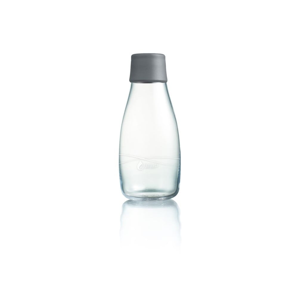 Pelēka stikla pudele ar mūža garantiju ReTap, 300 ml