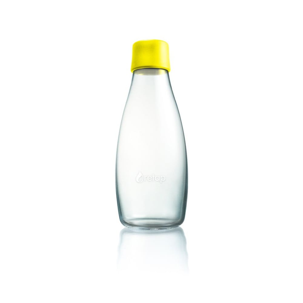 Dzeltena stikla pudele ar mūža garantiju ReTap, 500 ml