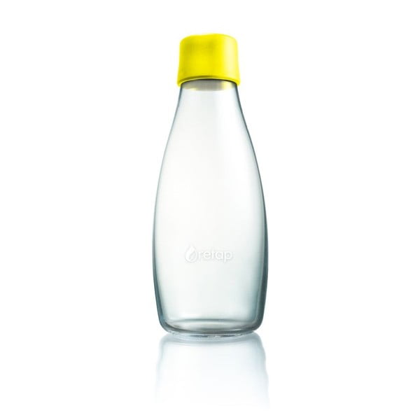 Dzeltena stikla pudele ar mūža garantiju ReTap, 500 ml