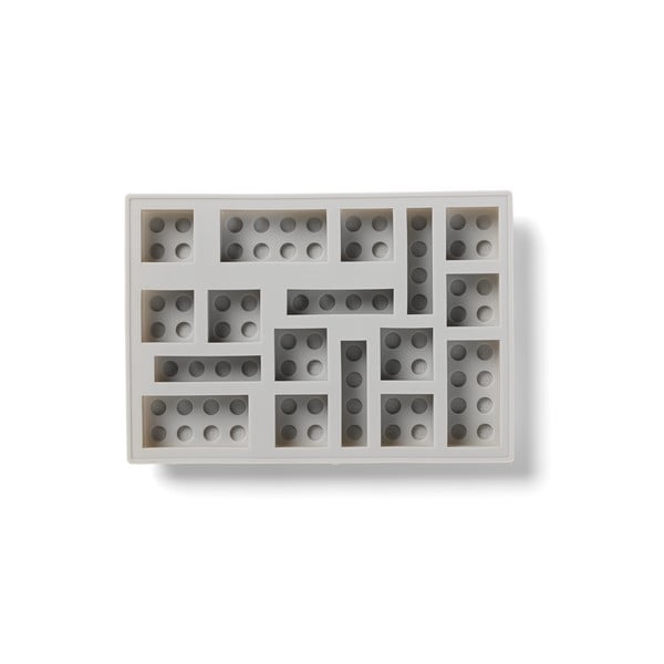 Pelēka silikona ledus veidne LEGO® figūriņu formā