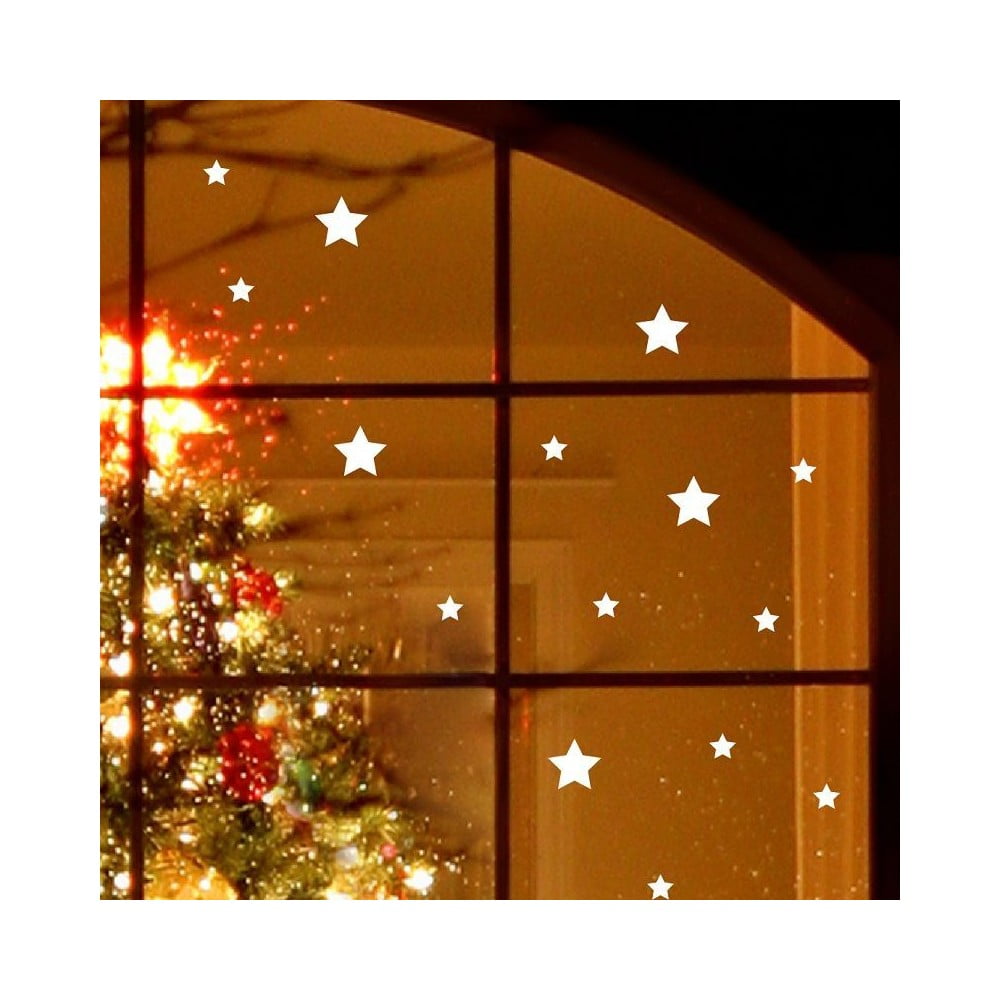 Elektrostatiskā Ziemassvētku uzlīme Ambiance Bright White Stars