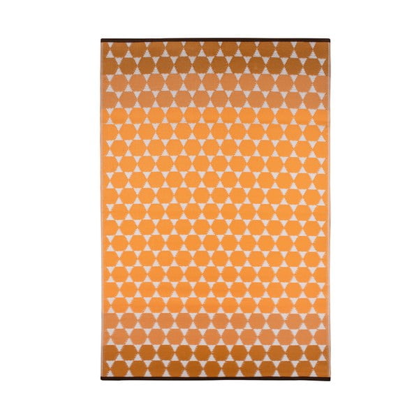 Oranžs āra paklājs Green Decore Hexagon, 90 x 150 cm