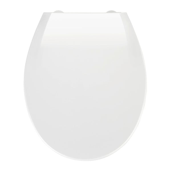 Balts tualetes poda sēdeklis ar vieglu aizvēršanas sistēmu Wenko Kos, 44 x 37 cm
