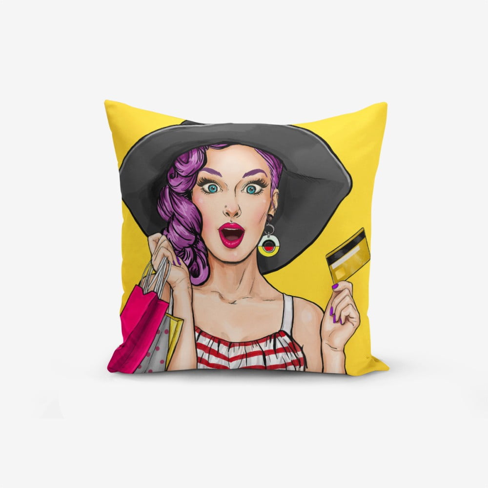 Spilvendrāna Minimalist Cushion Covers Pop Art Women, 45 x 45 cm