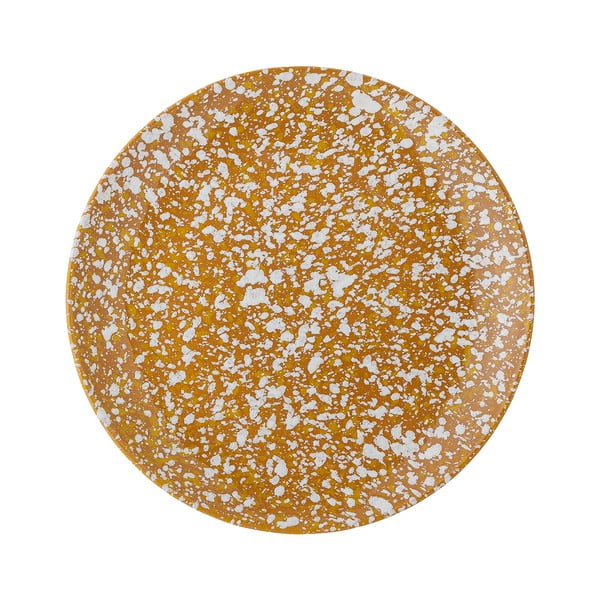 Oranžbalts keramikas deserta šķīvis Bloomingville Carmel, ø 21 cm