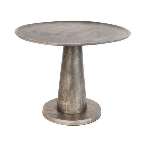 Sudraba krāsas metāla kafijas galdiņš Dutchbone Brute, ⌀ 63 cm