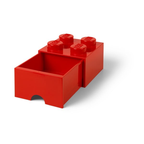 Sarkana uzglabāšanas kaste ar LEGO® atvilktni