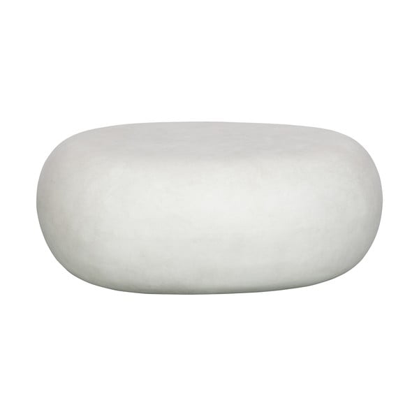 Balts dārza kafijas galdiņš no šķiedras māla vtwonen Pebble, 65 x 49 cm