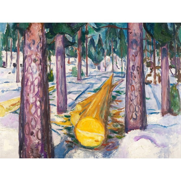 Gleznas reprodukcija Edvard Munch – The Yellow Log, 60 x 45 cm