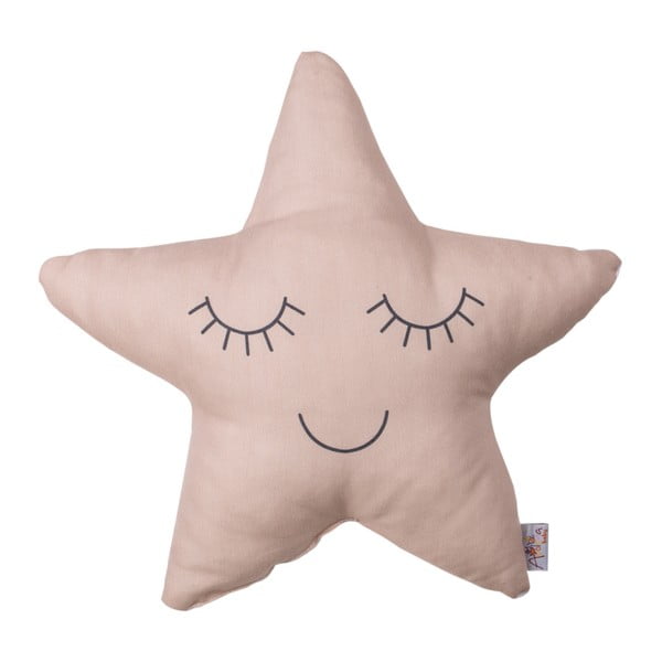Bēšs un rozā bērnu spilvens ar kokvilnu Mike & Co. NEW YORK Pillow Toy Star, 35 x 35 cm