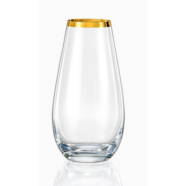 Stikla vāze Crystalex Golden Celebration, augstums 24,5 cm