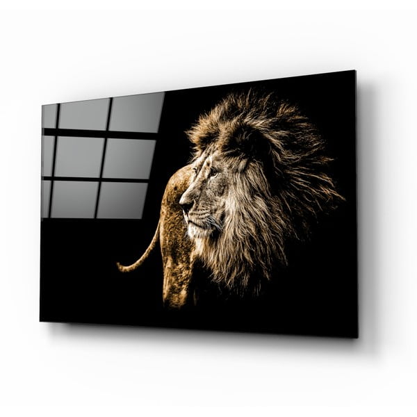 Stikla glezna Insigne Majestic Lion, 110 x 70 cm