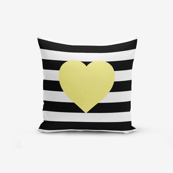 Spilvendrāna Minimalist Cushion Covers Striped Yellow, 45 x 45 cm