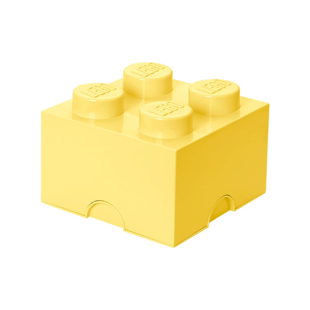 Gaiši dzeltena LEGO® kvadrātveida glabāšanas kaste