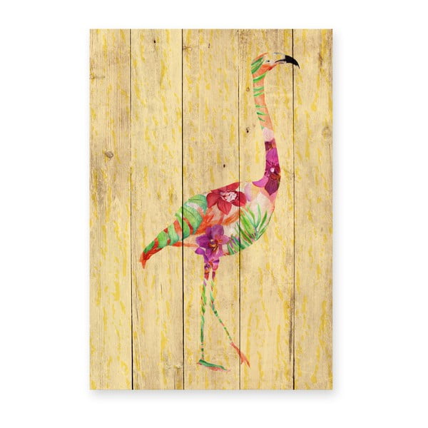 Sienas rotājums Madre Selva Flowers Flamingo, 60 x 40 cm