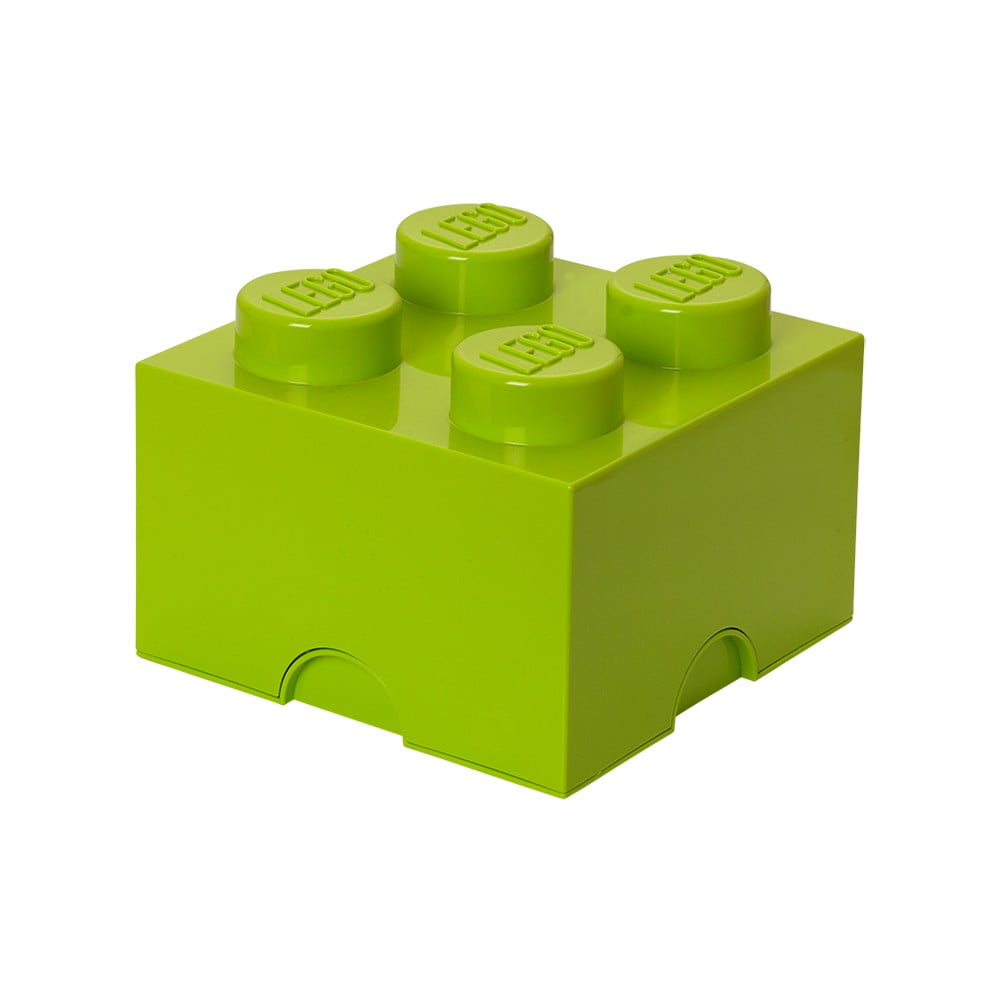 Laima zaļa LEGO® glabāšanas kastes kvadrāts