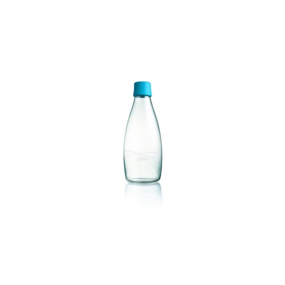 Gaiši zila stikla pudele ar mūža garantiju ReTap, 500 ml