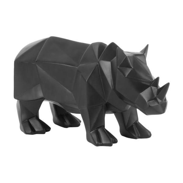 Matēta melna figūra PT LIVING Origami Rhino