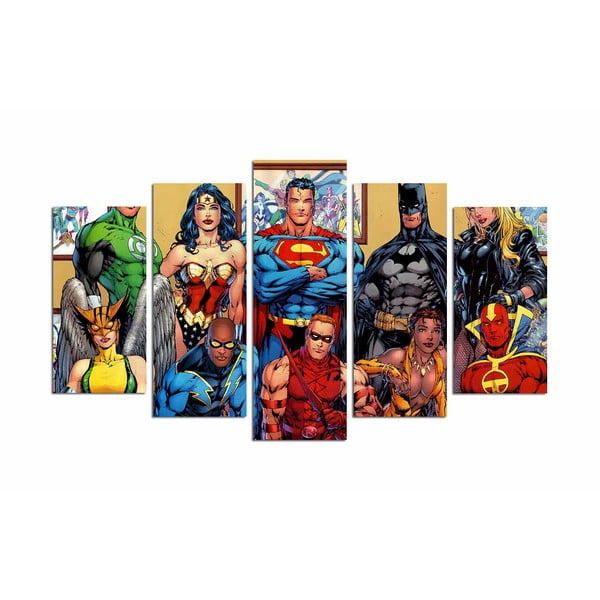 5-daļīga glezna Super Heroes