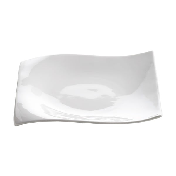 Balts porcelāna deserta šķīvis Maxwell & Williams Motion, 18 x 18 cm