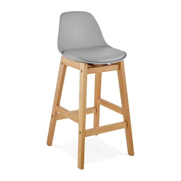 Pelēks bāra krēsls Kokoon Elody, augstums 86,5 cm