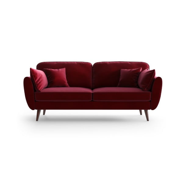 Sarkans samta dīvāns My Pop Design Auteuil