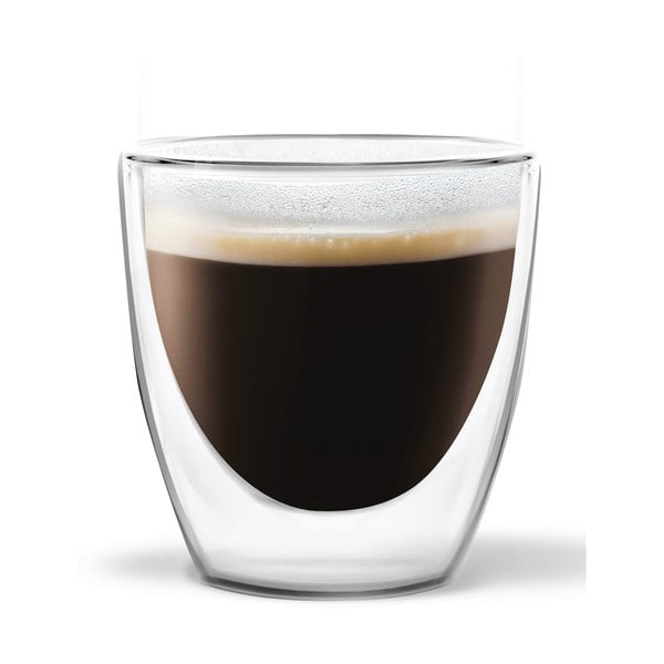 2 dubultsienu glāžu komplekts Vialli Design Ronny Espresso, 80 ml